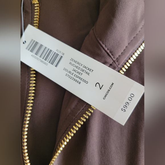 Chico's Zenergy Lightweight Neema Ruched Detail Jacket - Picture 7 of 8